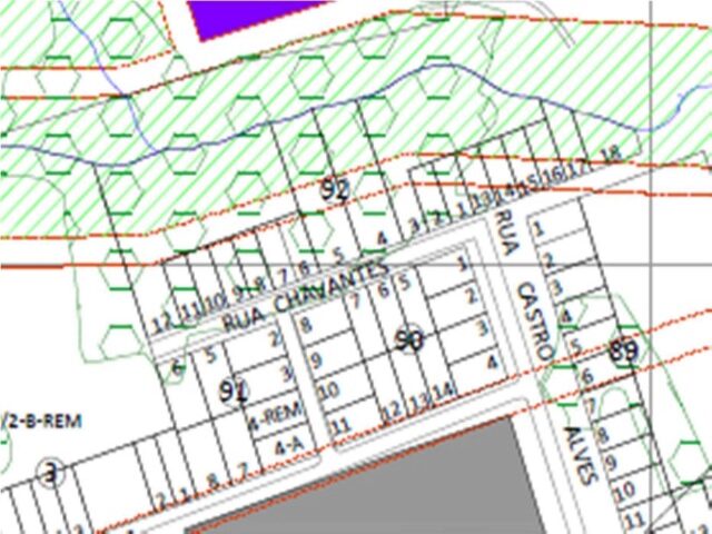 701 - LOTE DE TERRAS No 13, da quadra no 92, com a area de 308,00m2